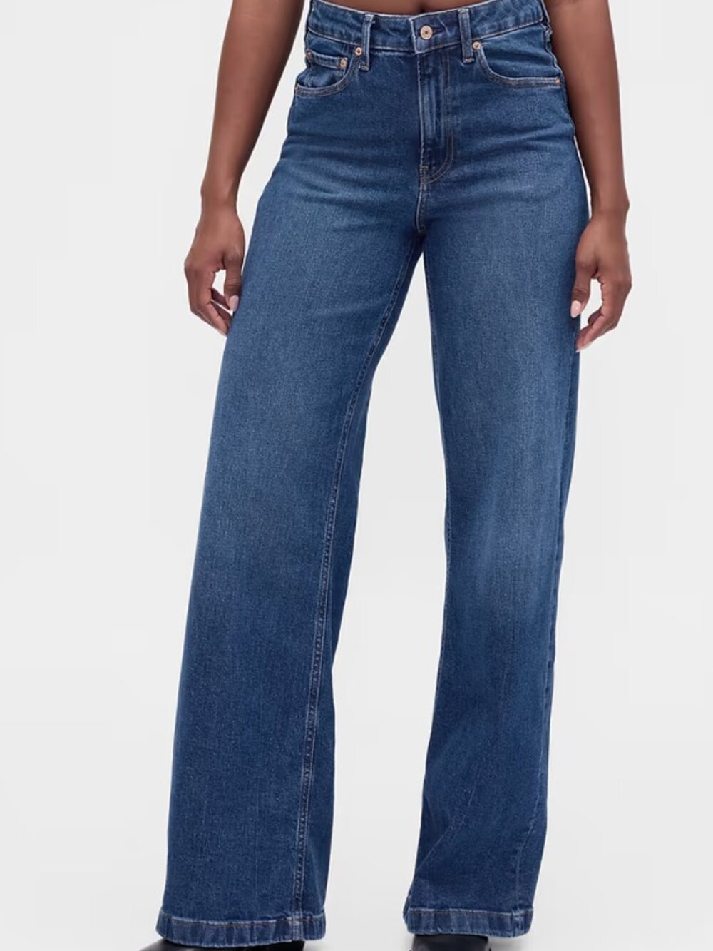 Vintage Gap Curvy High Rise Stride Wide-Leg Jeans